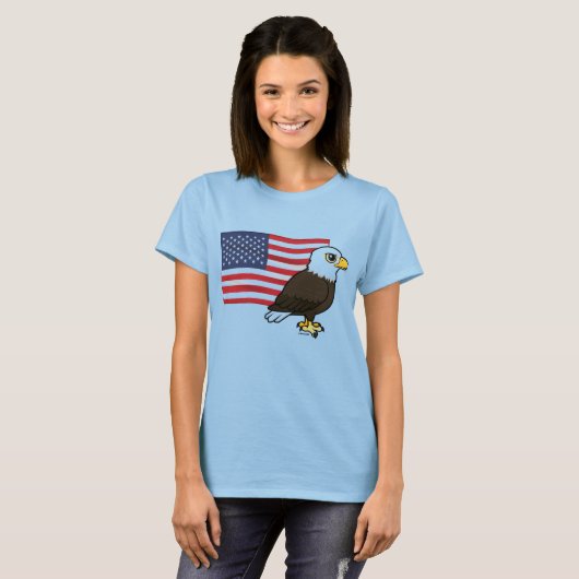 Patriotic Bald Eagle T-shirt (Voorkant volledig)