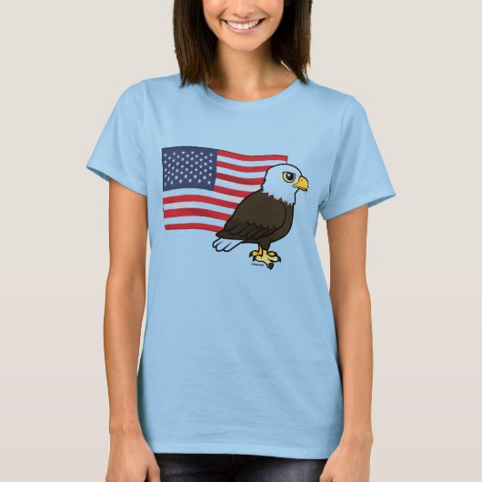 Patriotic Bald Eagle T-shirt (Voorkant)