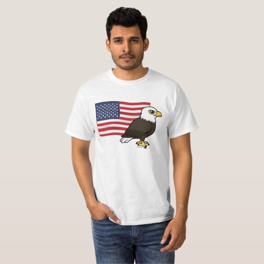 Patriotic Bald Eagle T-shirt (Voorkant volledig)