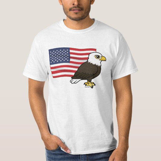 Patriotic Bald Eagle T-shirt (Voorkant)
