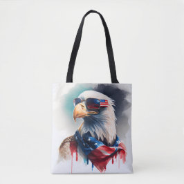 Patriotic Bald Eagle Tote Bag