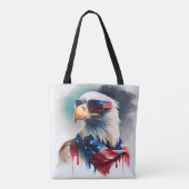 Patriotic Bald Eagle Tote Bag (Achterkant)