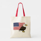 Patriotic Bald Eagle Tote Bag (Achterkant)