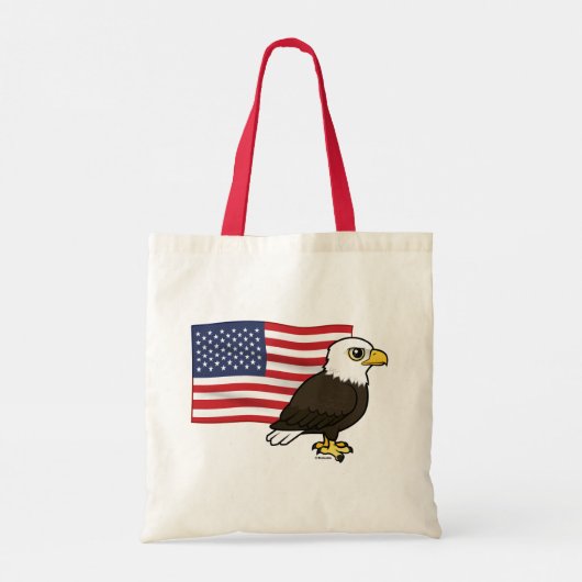 Patriotic Bald Eagle Tote Bag (Achterkant)