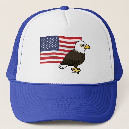 Patriotic Bald Eagle Trucker Pet (Voorkant)
