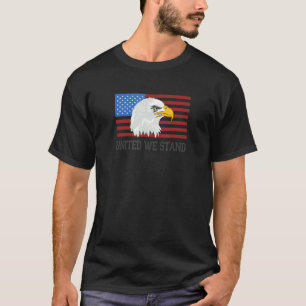 Patriotic Bald Eagle United We staan voor Amerika T-shirt