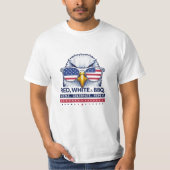 Patriotic Bald Eagle Value T-shirt voor 4 juli BBQ (Voorkant)