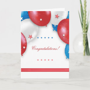 Patriotic Balloons Wenskaart Kaart