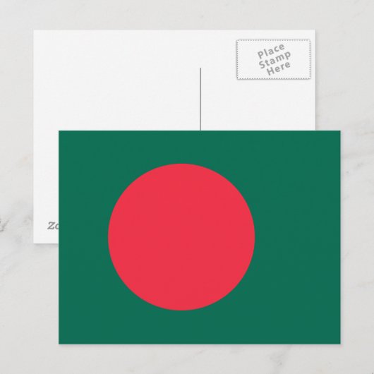 Patriotic Bangladesh Flag Briefkaart (Voorkant / Achterkant)