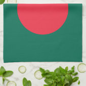 Patriotic Bangladesh Flag Kitchen Towel Theedoek (Gevouwen)