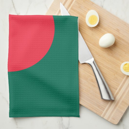Patriotic Bangladesh Flag Kitchen Towel Theedoek (Quarter Fold)