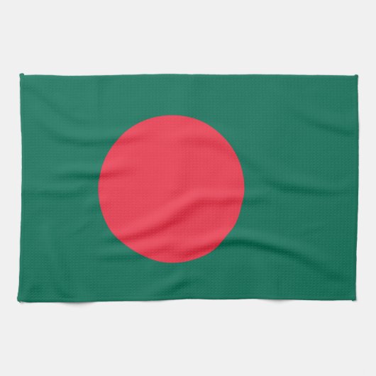 Patriotic Bangladesh Flag Kitchen Towel Theedoek (Horizontaal)