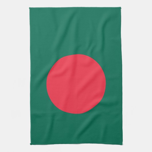 Patriotic Bangladesh Flag Kitchen Towel Theedoek (Verticaal)