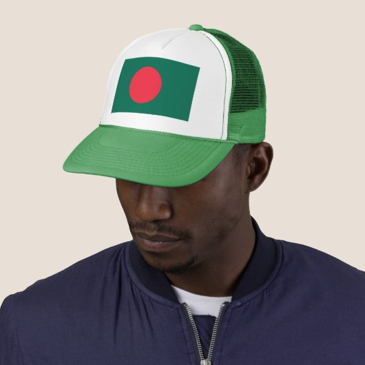Patriotic Bangladesh Flag Trucker Hat Trucker Pet (In situ)