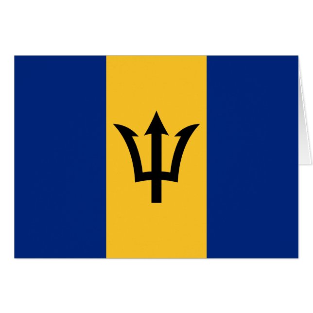 Patriotic Barbados Flag (Voorkant Horizontaal)