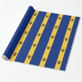Patriotic Barbados Flag Cadeaupapier (Uitgerold)
