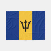 Patriotic Barbados Flag Fleece Deken (Voorkant (Horizontaal))