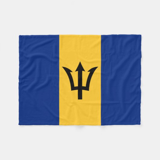Patriotic Barbados Flag Fleece Deken (Voorkant (Horizontaal))
