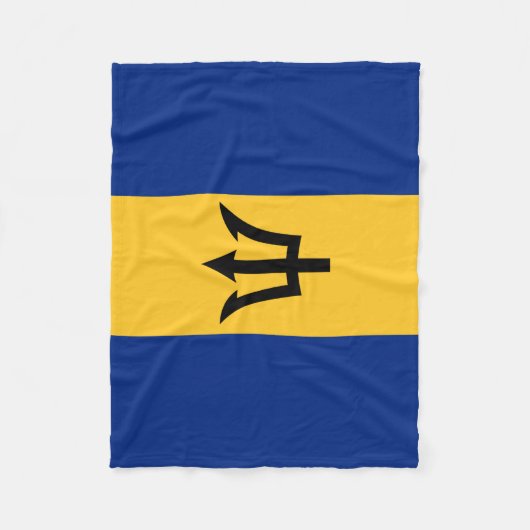Patriotic Barbados Flag Fleece Deken (Voorkant)