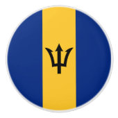 Patriotic Barbados Flag Keramische Knop (Voorkant)