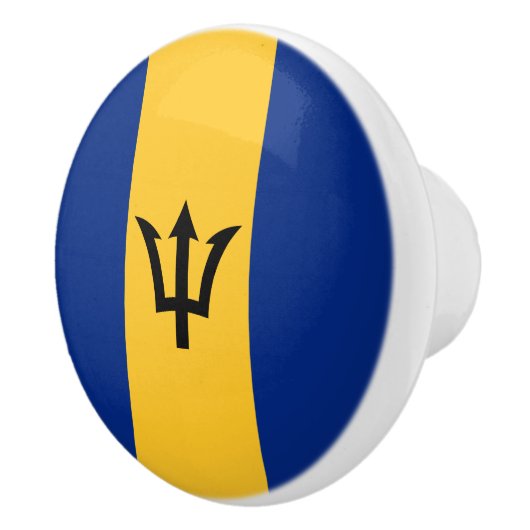 Patriotic Barbados Flag Keramische Knop (Rechts)