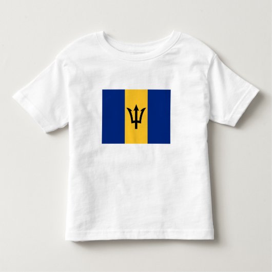 Patriotic Barbados Flag Kinder Shirts (Voorkant)