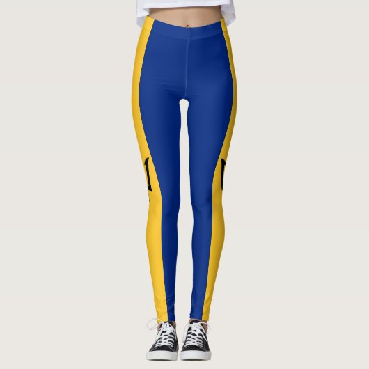 Patriotic Barbados Flag Leggings (Voorkant)
