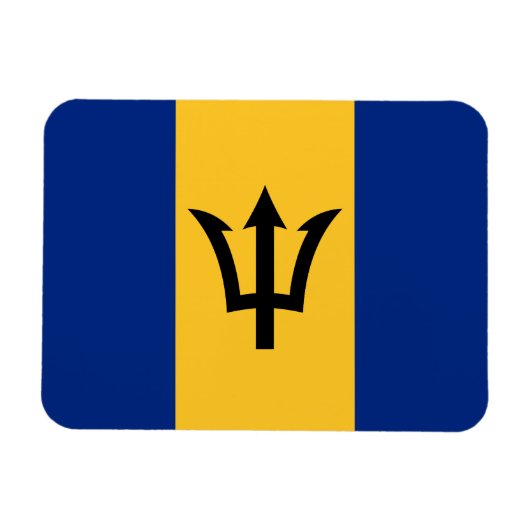 Patriotic Barbados Flag Magneet (Horizontaal)