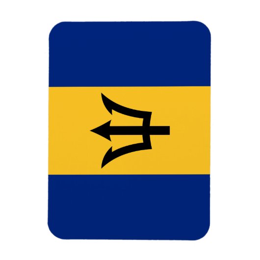 Patriotic Barbados Flag Magneet (Verticaal)