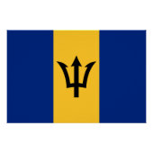 Patriotic Barbados Flag Perfect Poster (Voorkant)