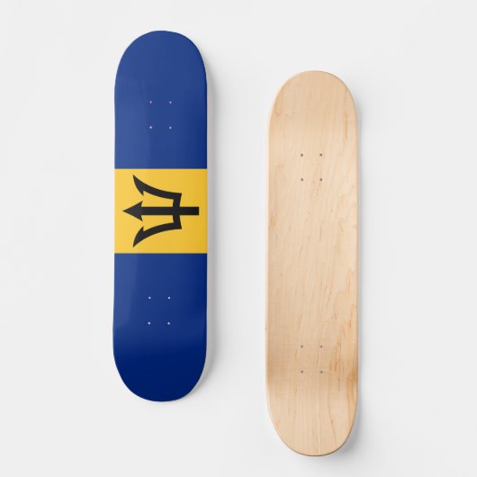 Patriotic Barbados Flag Persoonlijk Skateboard (Voorkant)