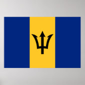 Patriotic Barbados Flag Poster (Voorkant)