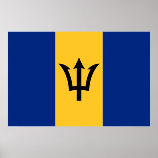 Patriotic Barbados Flag Poster (Voorkant)