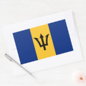 Patriotic Barbados Flag Rechthoekige Sticker (Envelop)
