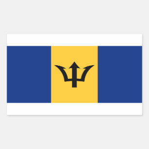 Patriotic Barbados Flag Rechthoekige Sticker
