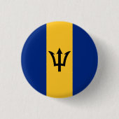 Patriotic Barbados Flag Ronde Button 3,2 Cm (Voorkant)