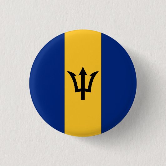 Patriotic Barbados Flag Ronde Button 3,2 Cm (Voorkant)