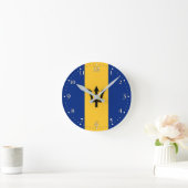 Patriotic Barbados Flag Ronde Klok (Huis)