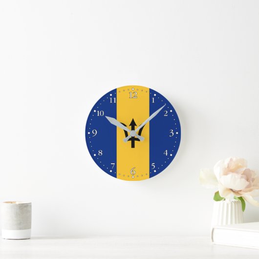 Patriotic Barbados Flag Ronde Klok (Huis)
