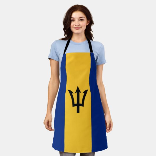 Patriotic Barbados Flag Schort (Gedragen)