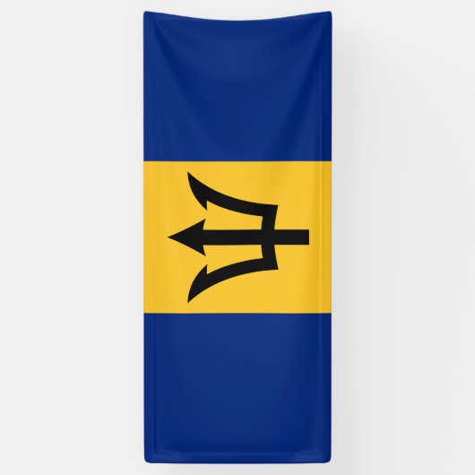Patriotic Barbados Flag Spandoek (Verticaal)