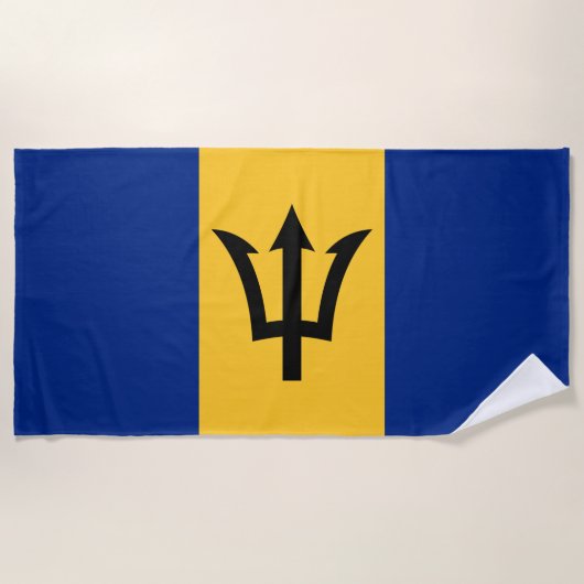 Patriotic Barbados Flag Strandlaken (Voorkant)