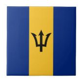 Patriotic Barbados Flag Tegeltje (Voorkant)