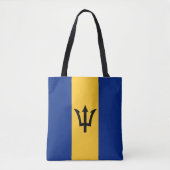 Patriotic Barbados Flag Tote Bag (Voorkant)