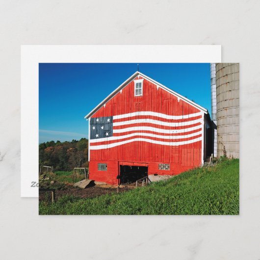 Patriotic Barn Briefkaart (Voorkant / Achterkant)