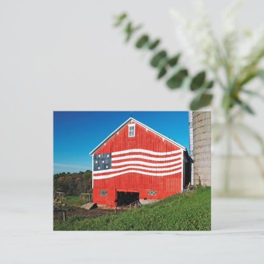 Patriotic Barn Briefkaart (Staand voorkant)