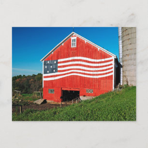 Patriotic Barn Briefkaart
