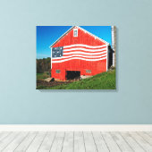 Patriotic Barn Canvas Afdruk (Insitu (Houten vloer))