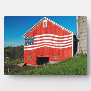 Patriotic Barn Fotoplaat