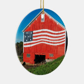 Patriotic Barn Keramisch Ornament (Rechts)